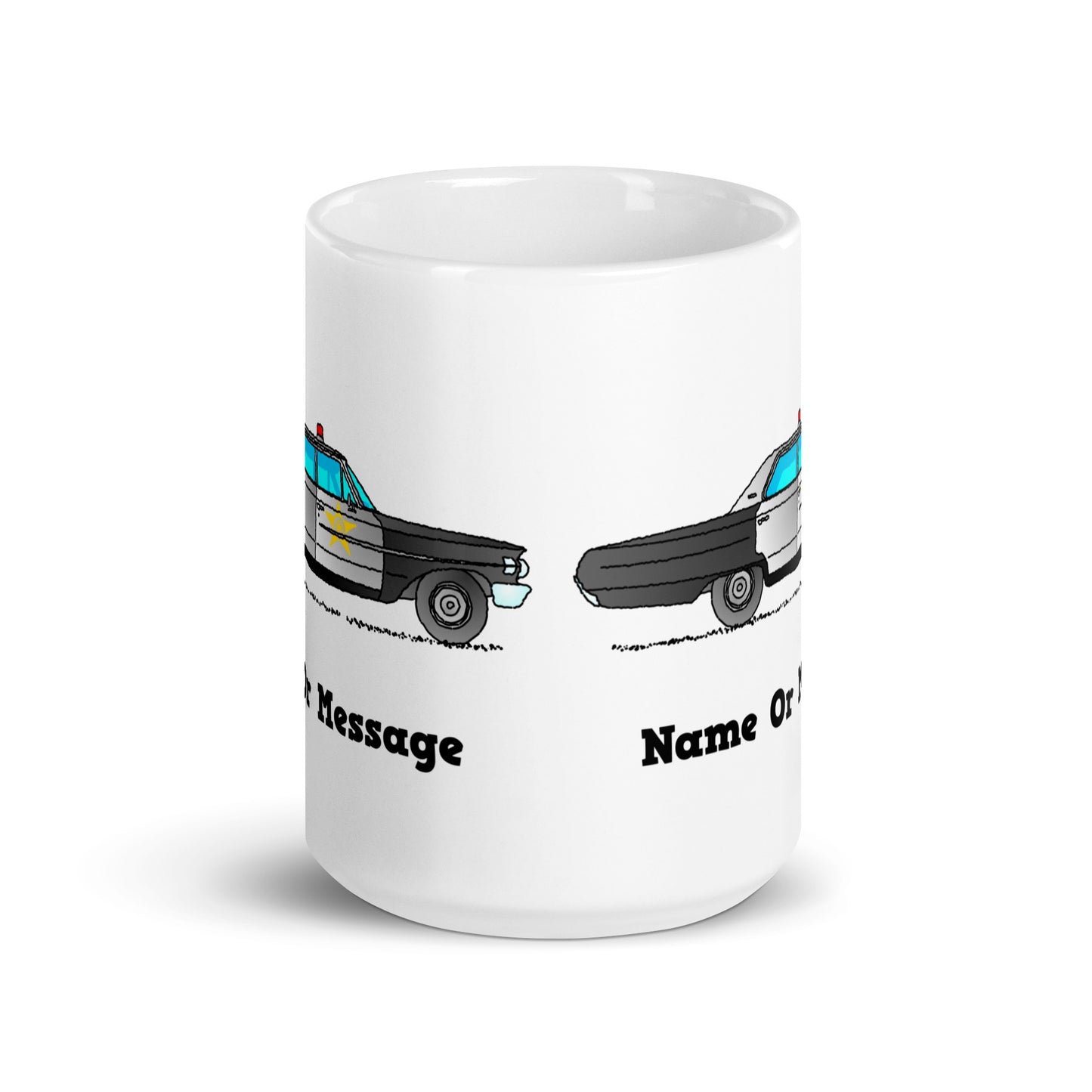 Personalized 60s 70s American Police Car Mug