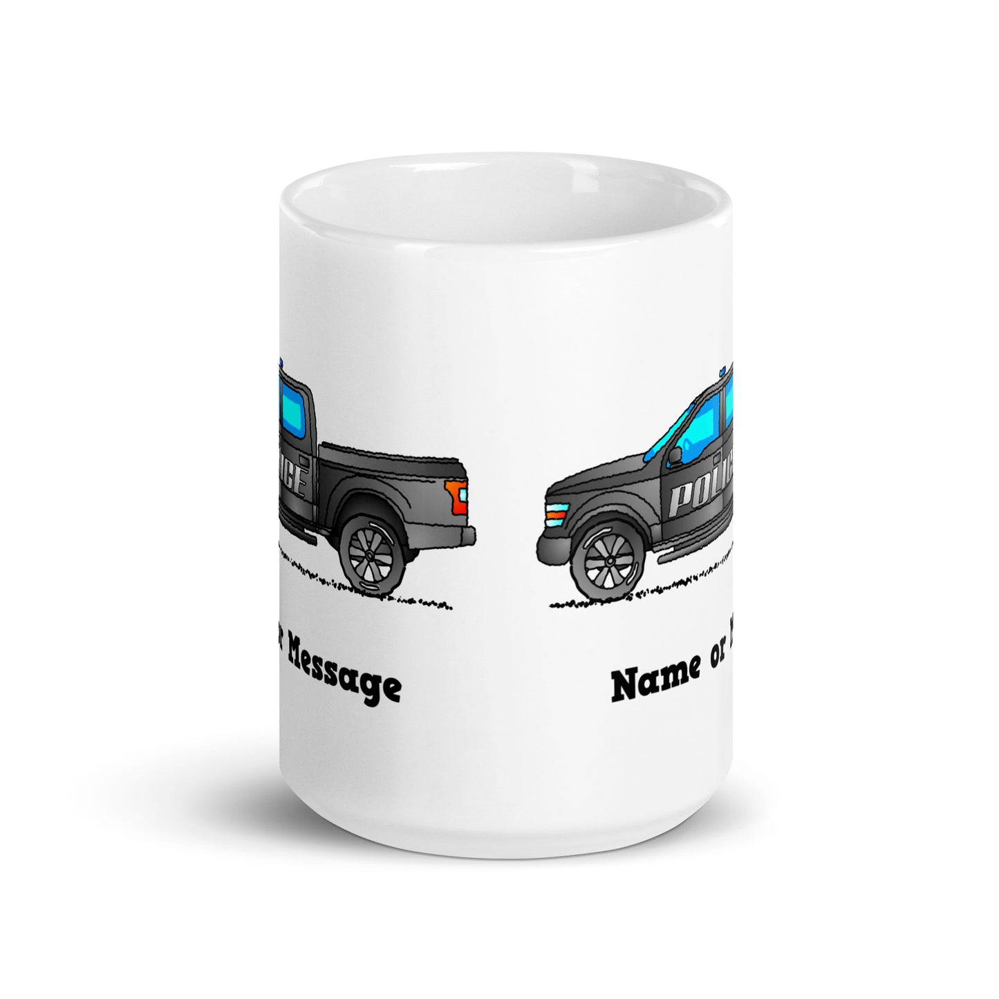 Personalized Police V8 4WD Pickup Truck Mug