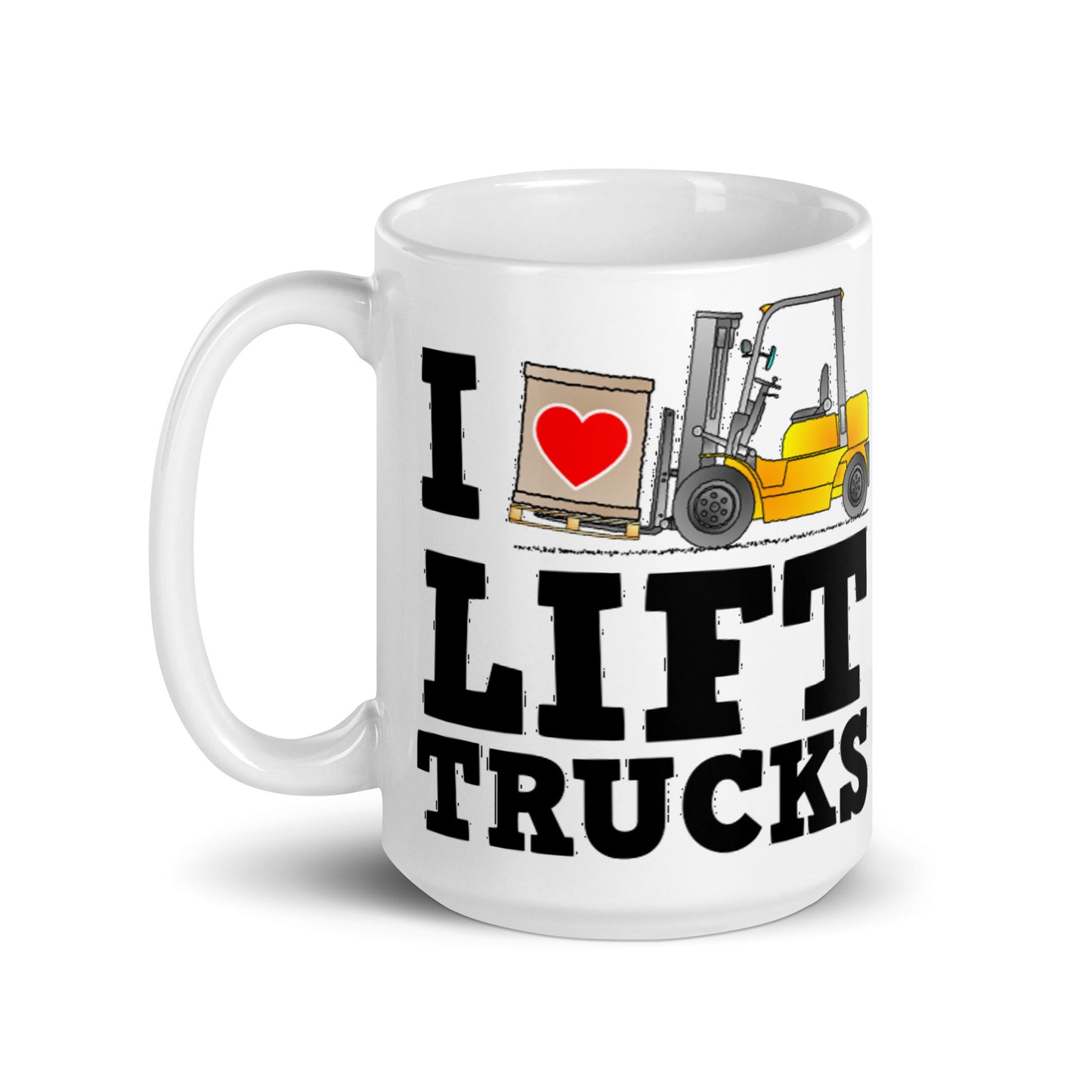 I Love Forklifts Mug. Licensed Driver and Operator Valentines Day Gifts. Reach Truck and Warehouse Driver Christmas Birthday Gift M044