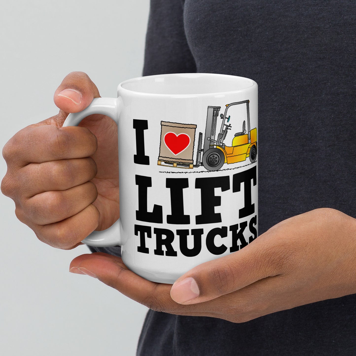 I Love Forklifts Mug. Licensed Driver and Operator Valentines Day Gifts. Reach Truck and Warehouse Driver Christmas Birthday Gift M044