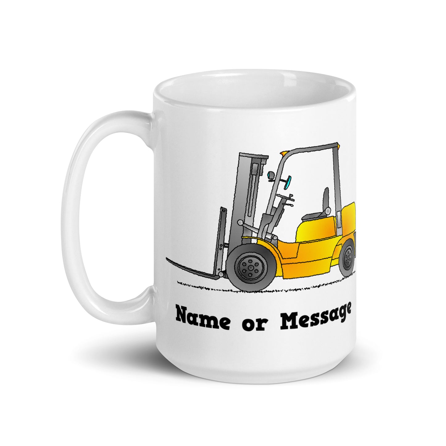 Personalized Yellow Forklift Mug