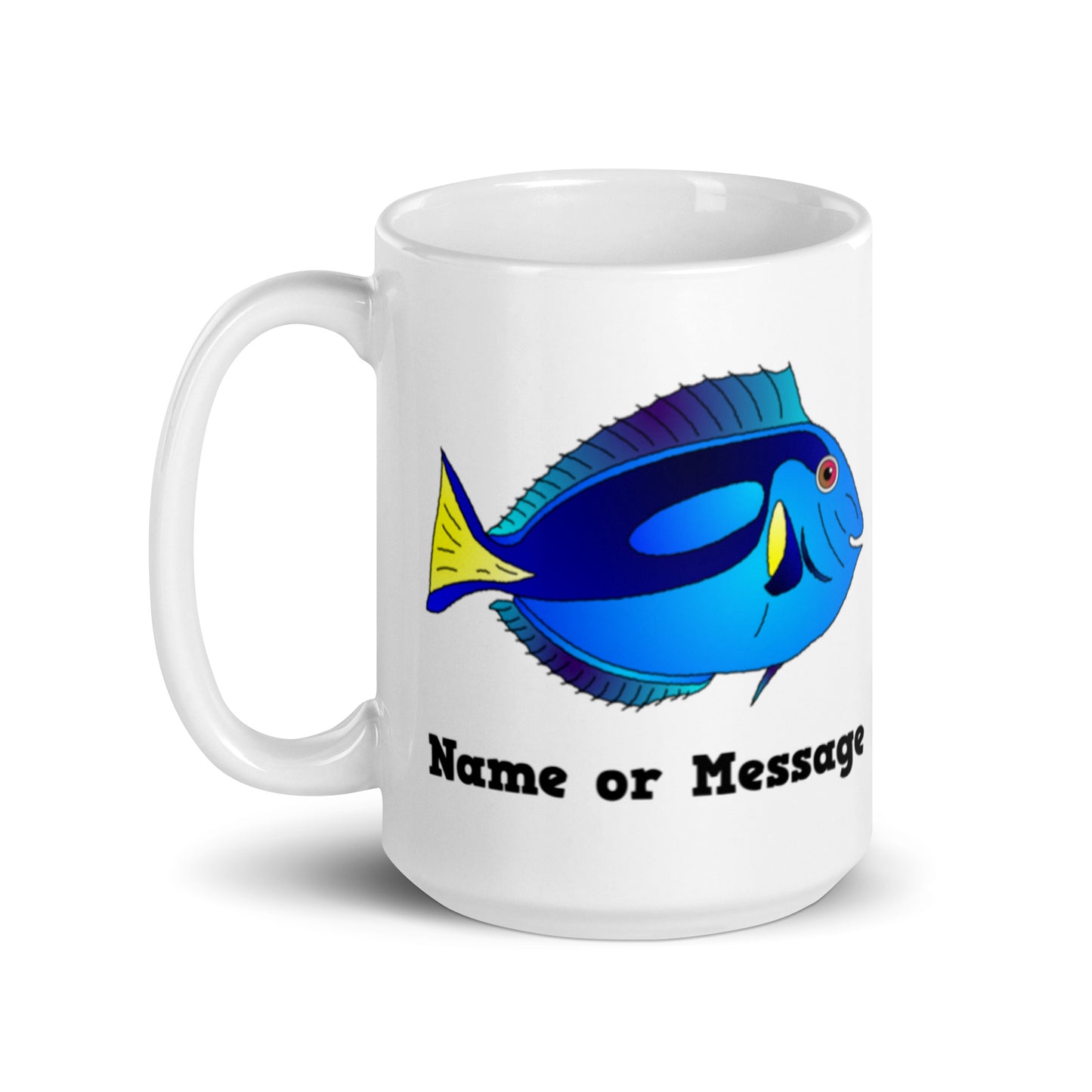 Personalized Blue Fish Mug