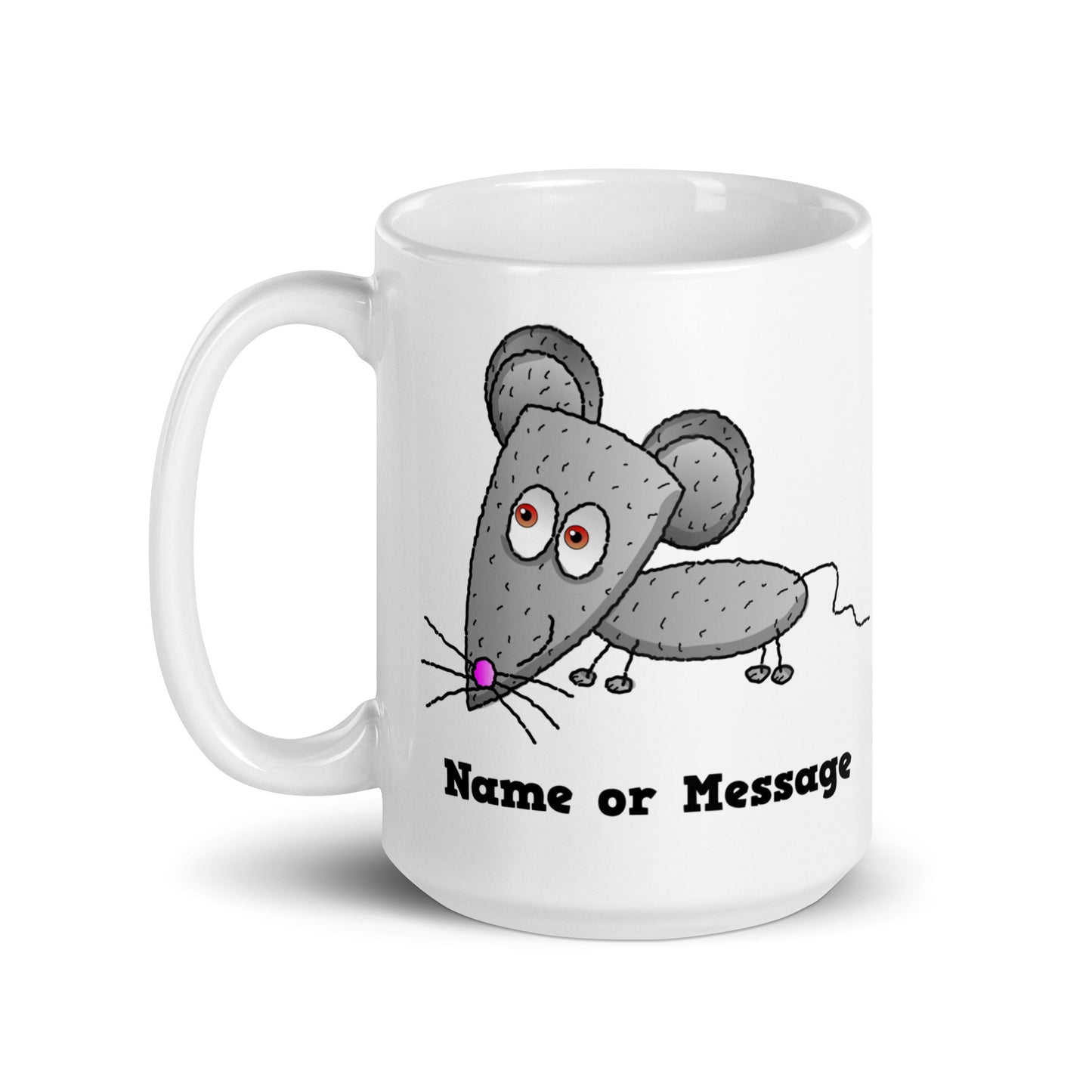 Personalized Grey Mouse Mug
