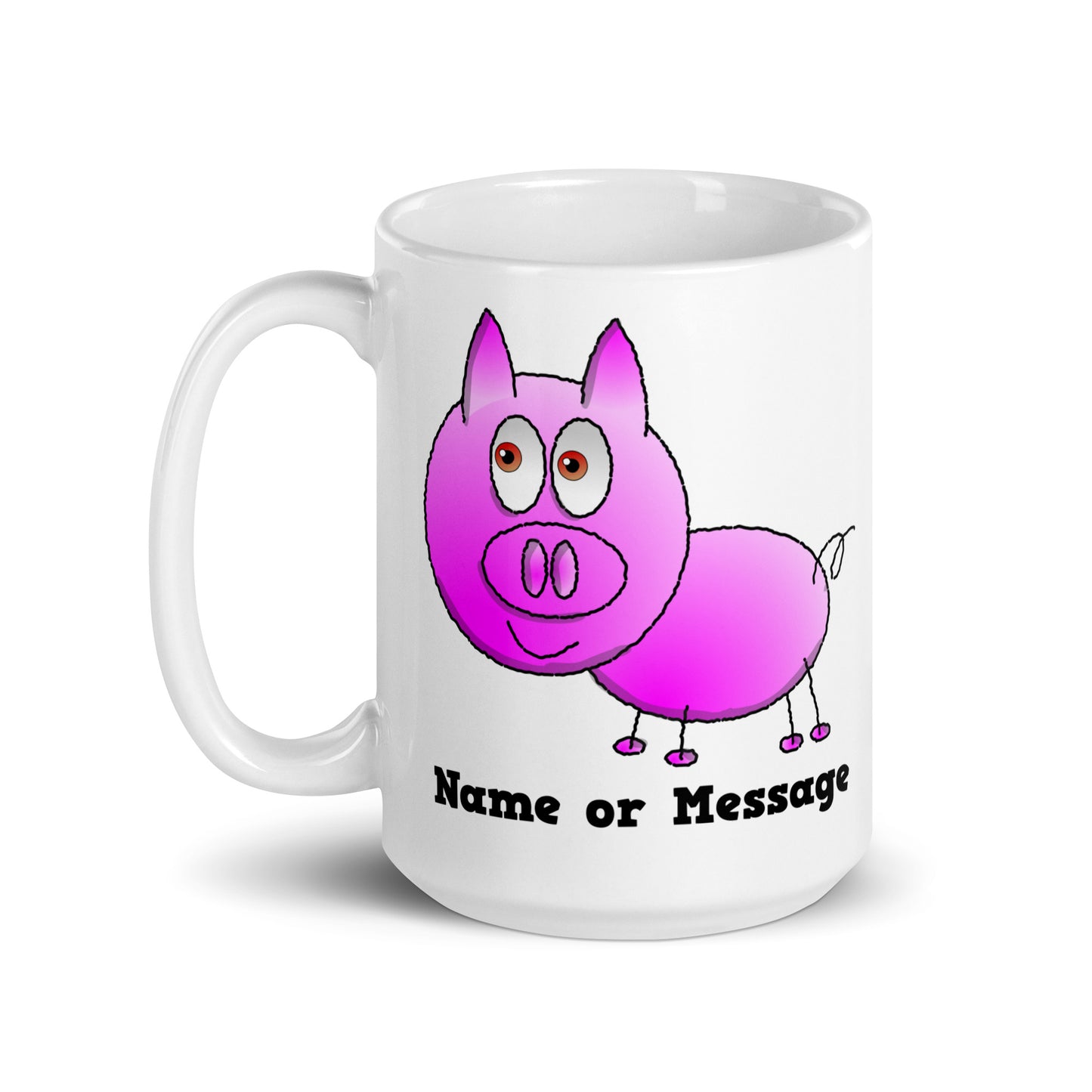 Personalized Pink Piglet Mug