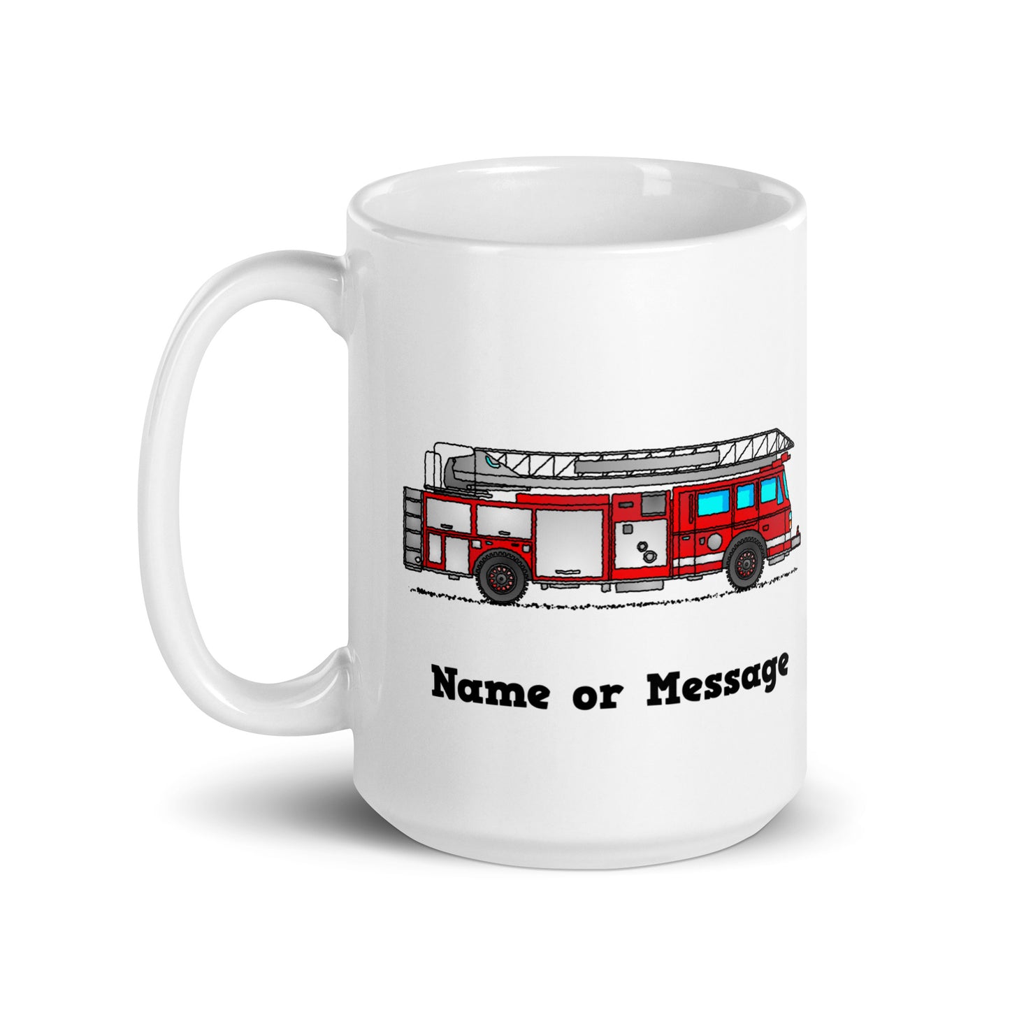 Personalized Red Fire Truck Mug