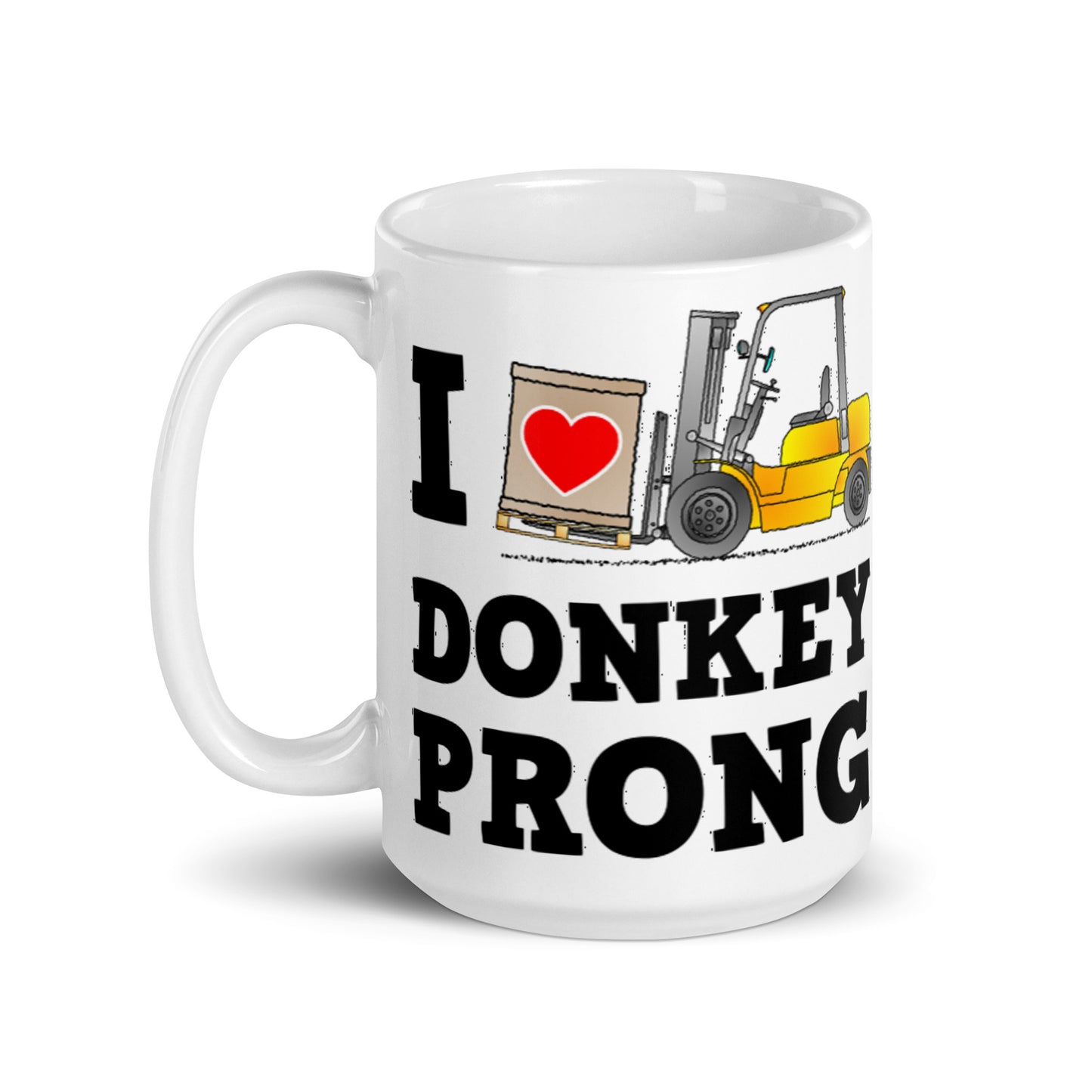 Yellow Donkey Prong Valentines Day Mug