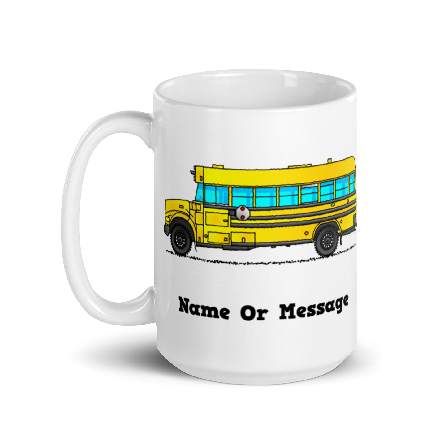 Personalized Yellow American School Bus Mug