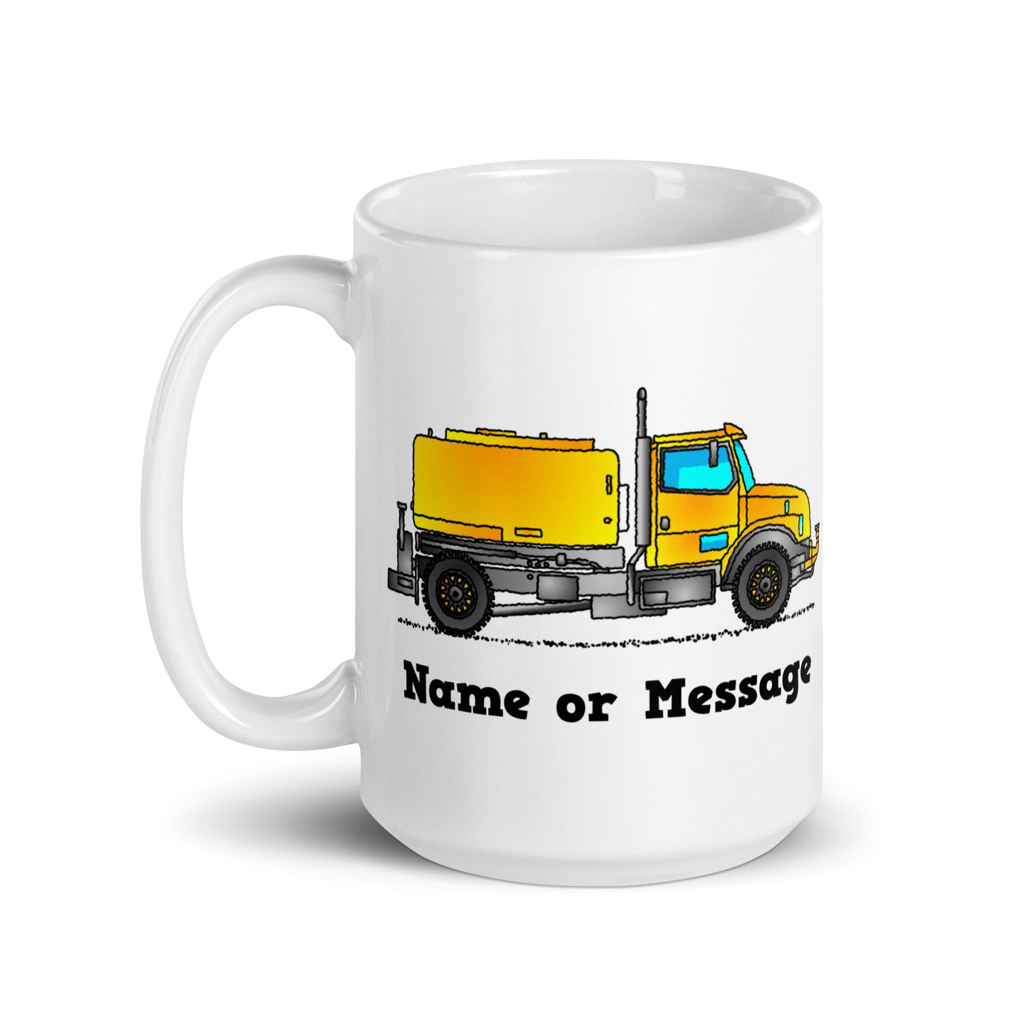 Personalized Yellow Water Truck Mug