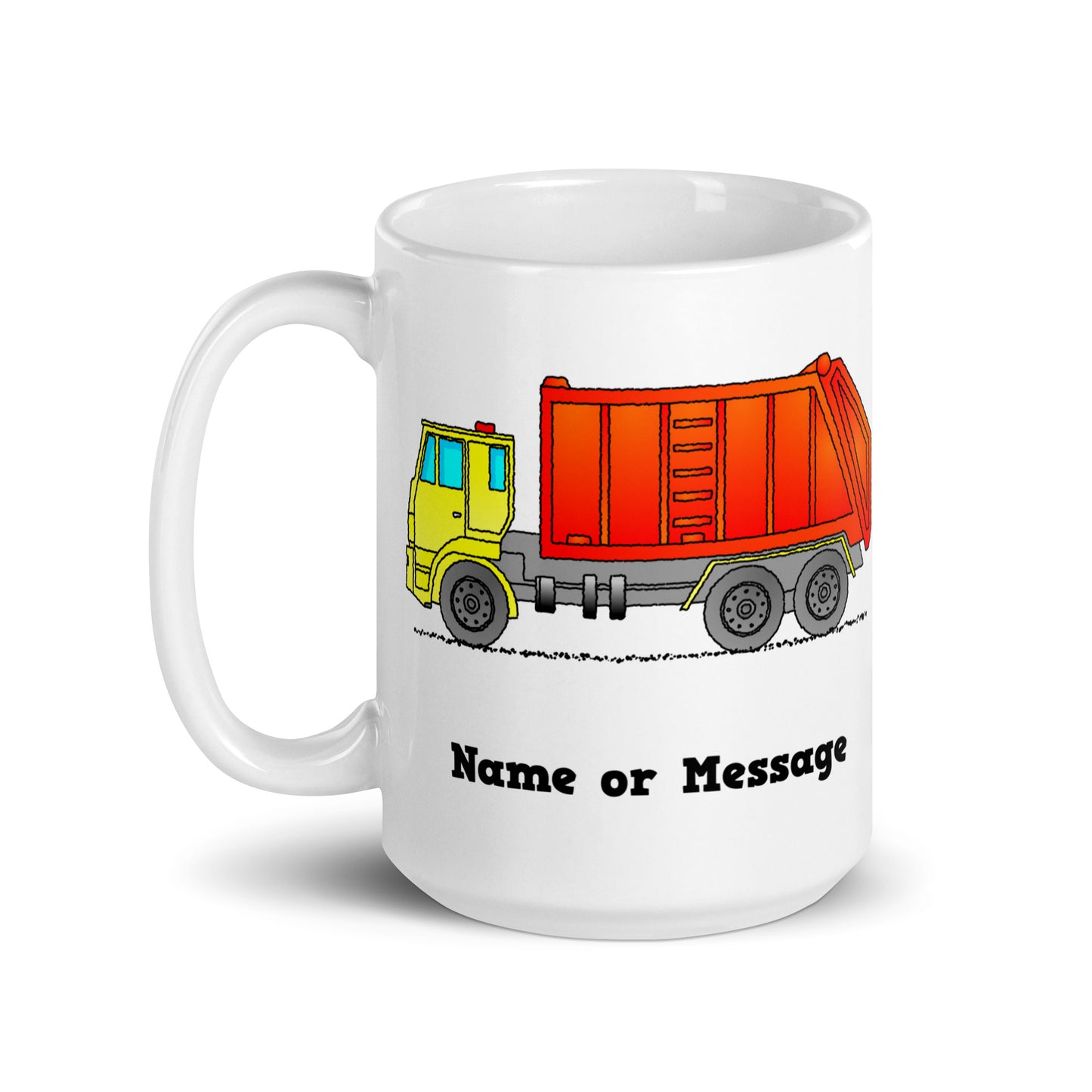 Personalized Red Garbage Truck Mug