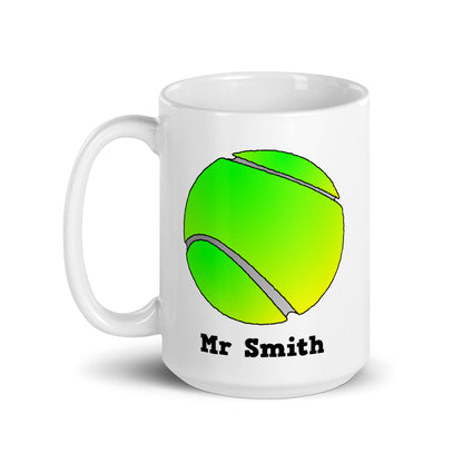 Personalized Tennis Balls Mug - Custom Gift for Tennis Players and Coaches