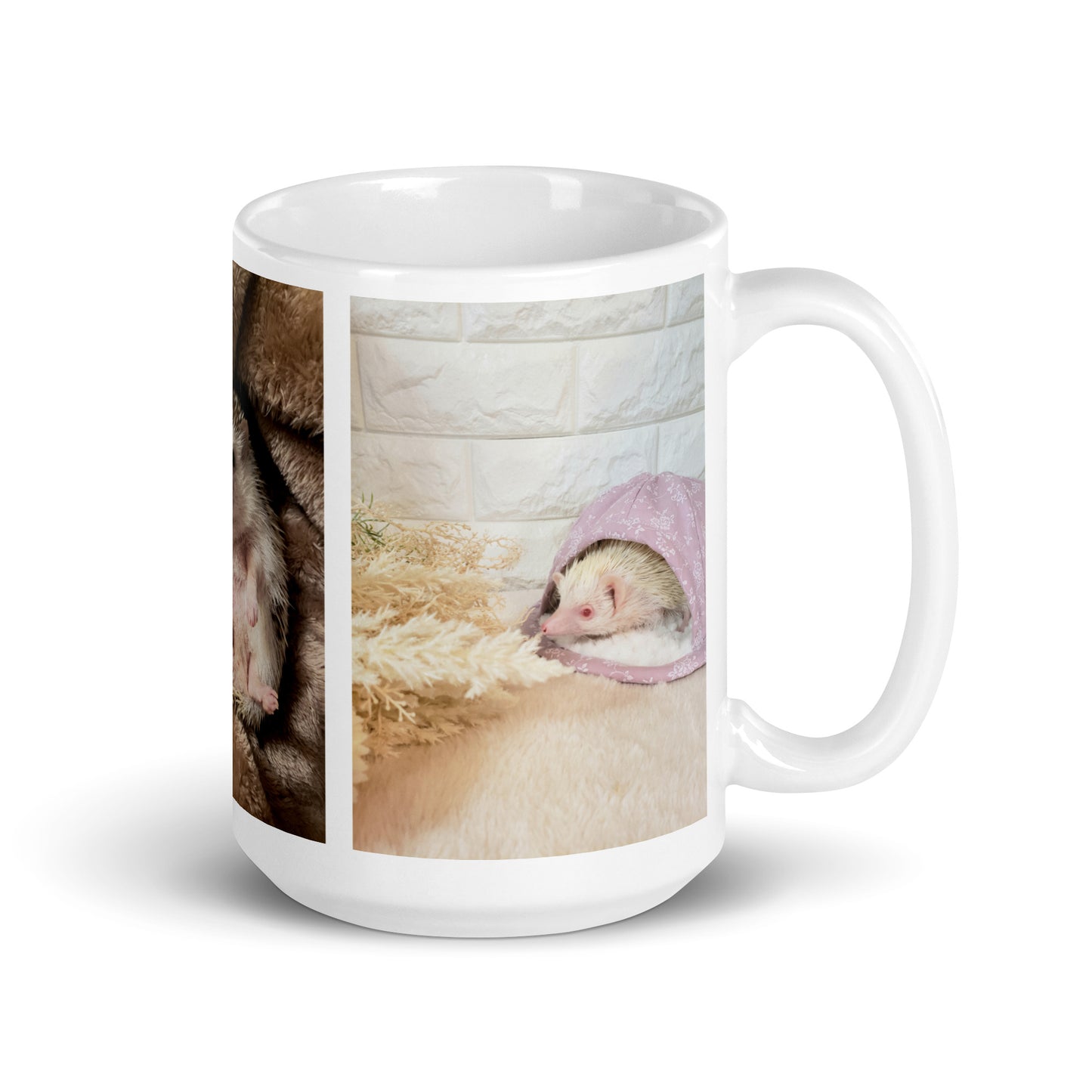 Hedgehog Mug. Handmade Haridome Sleeping Bag by Hanavey Haridomeya