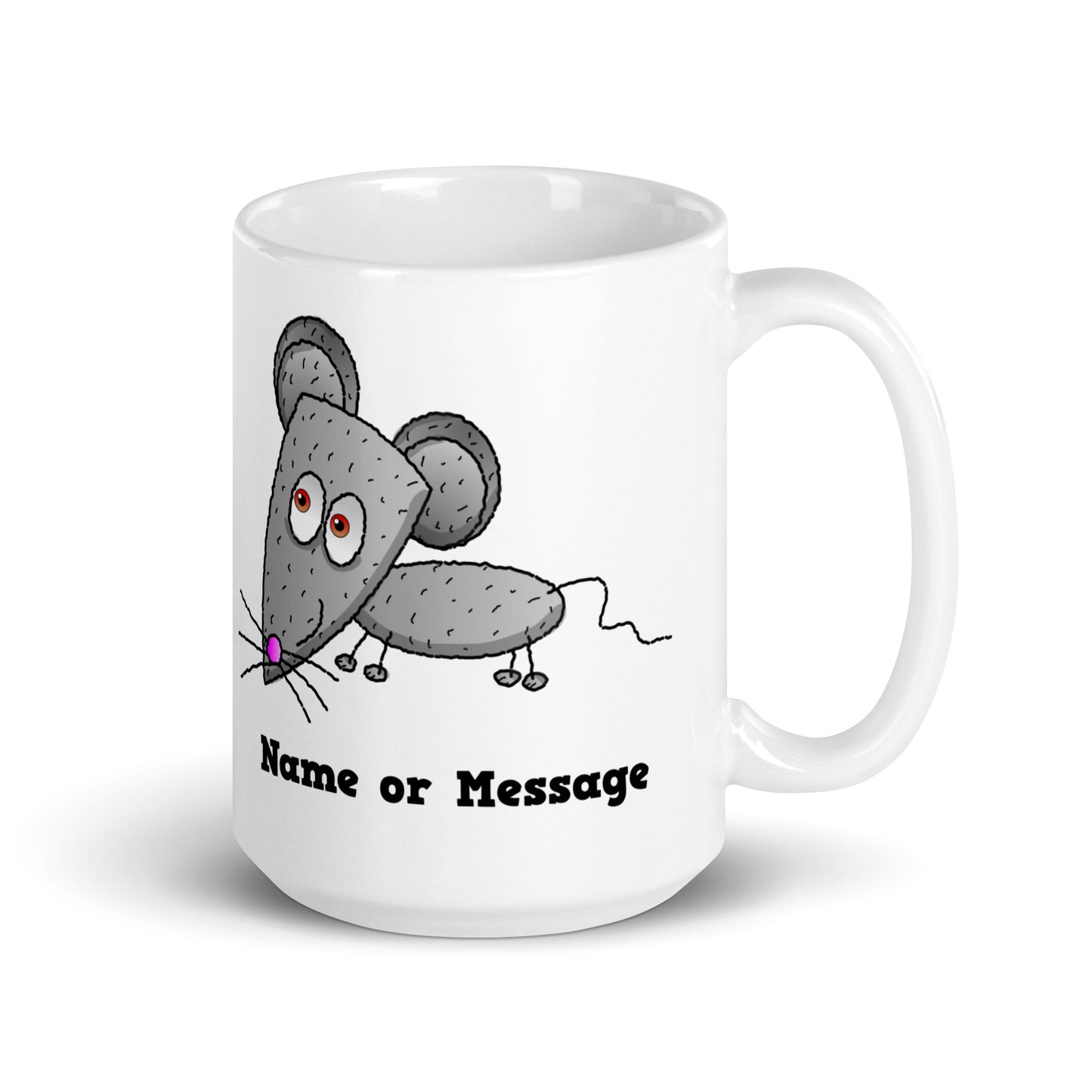 Personalized Grey Mouse Mug
