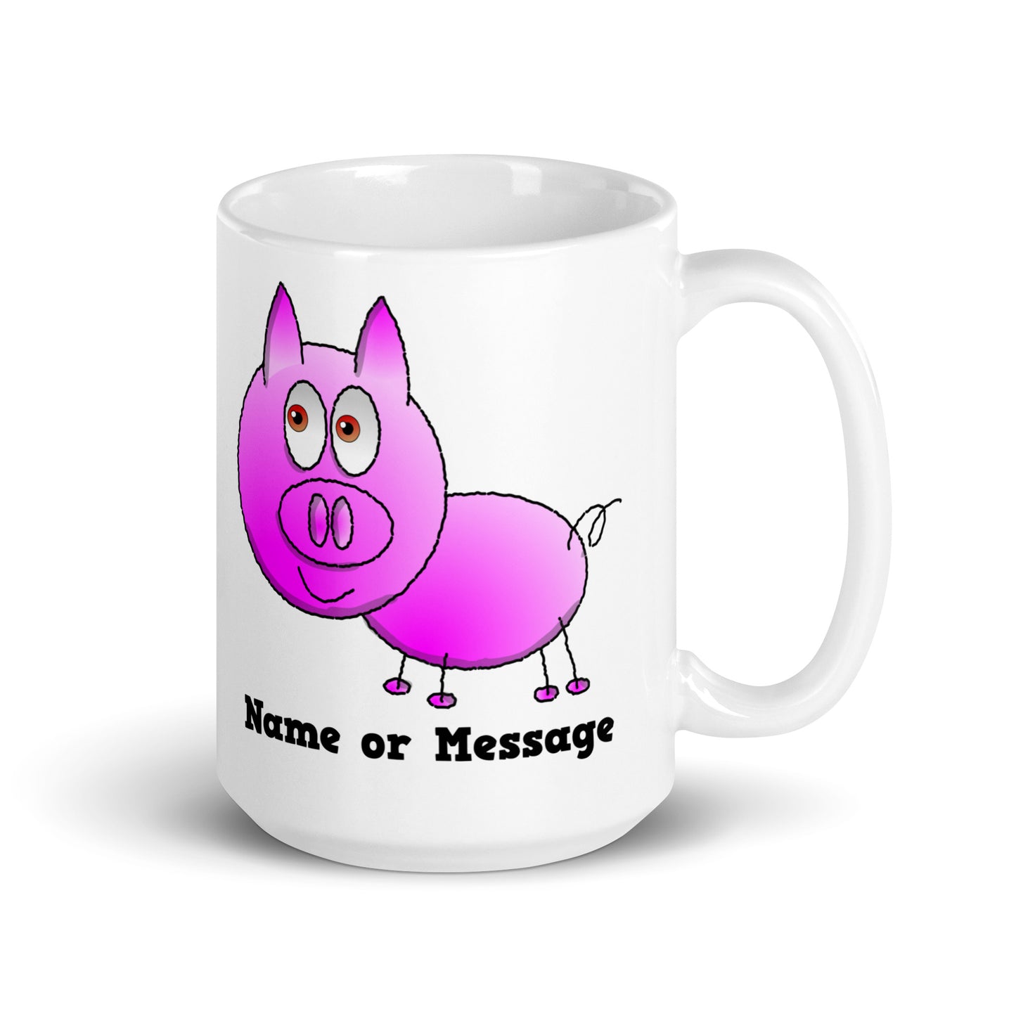 Personalized Pink Piglet Mug