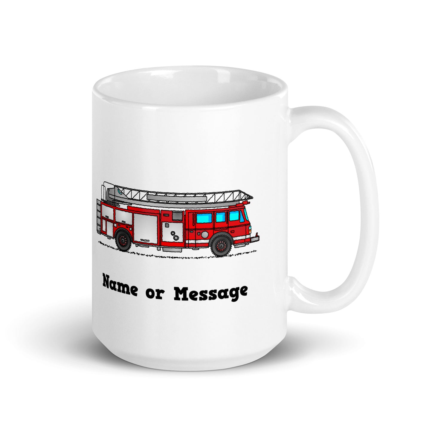 Personalized Red Fire Truck Mug