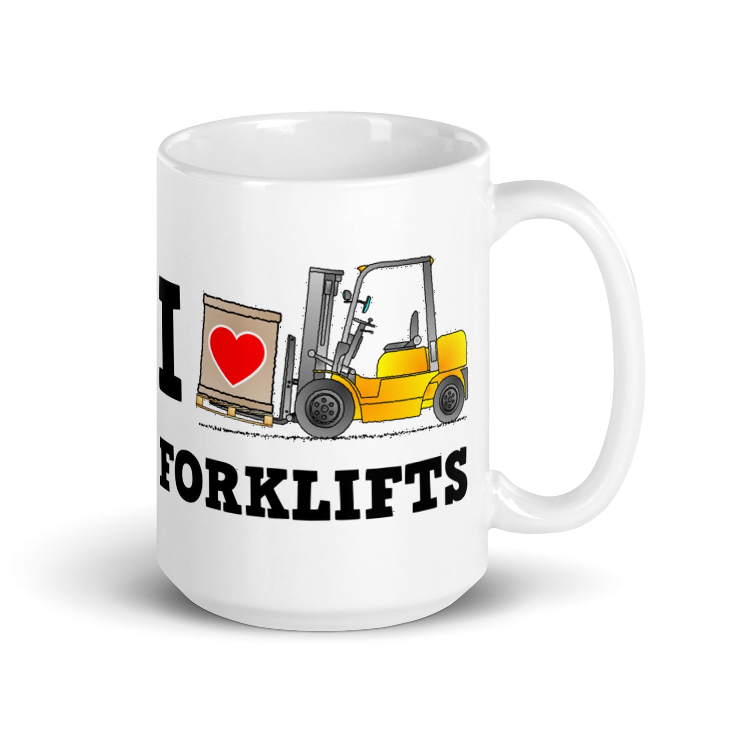 I Love Forklifts Valentines Day Mug