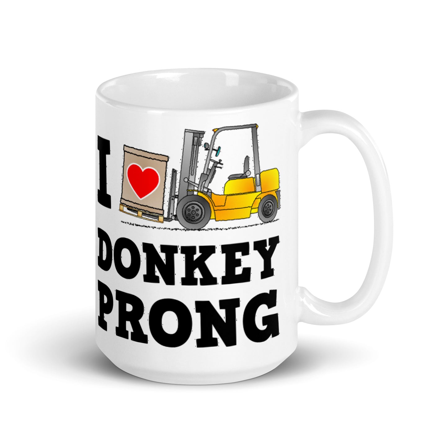 Yellow Donkey Prong Valentines Day Mug