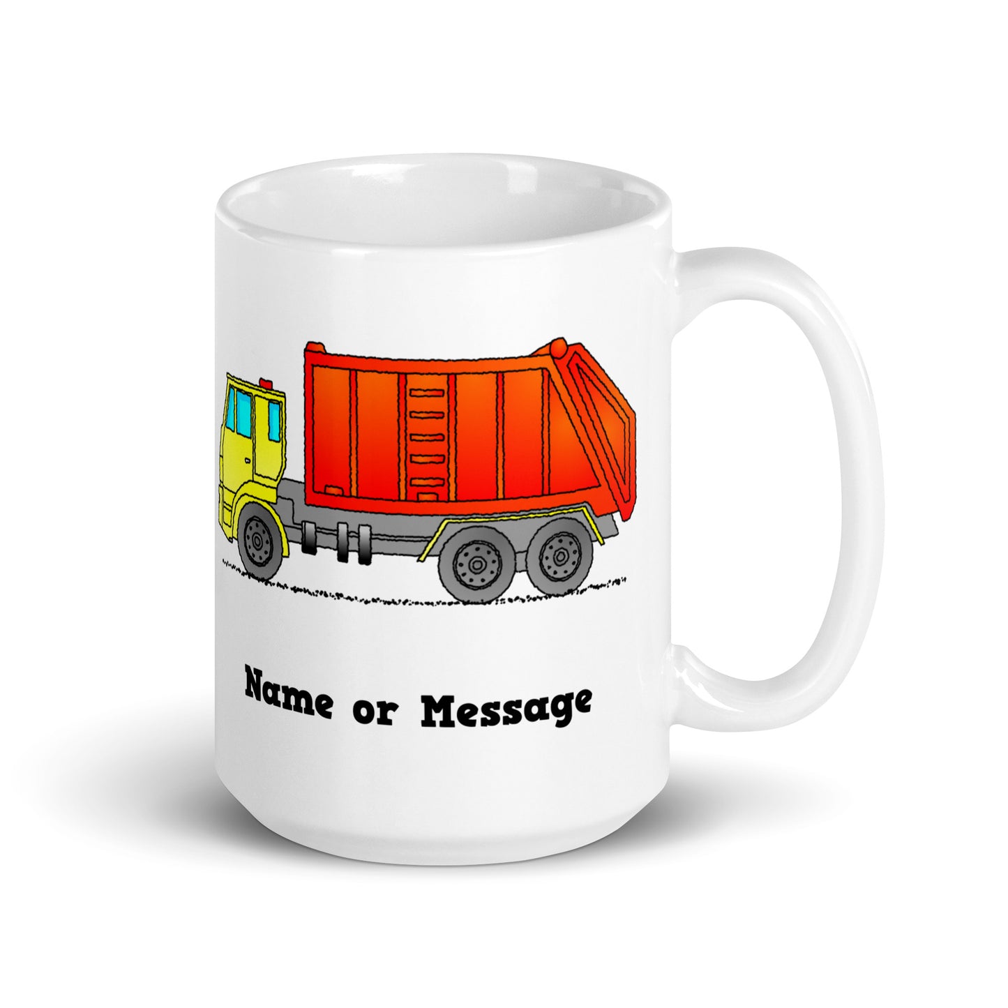 Personalized Red Garbage Truck Mug