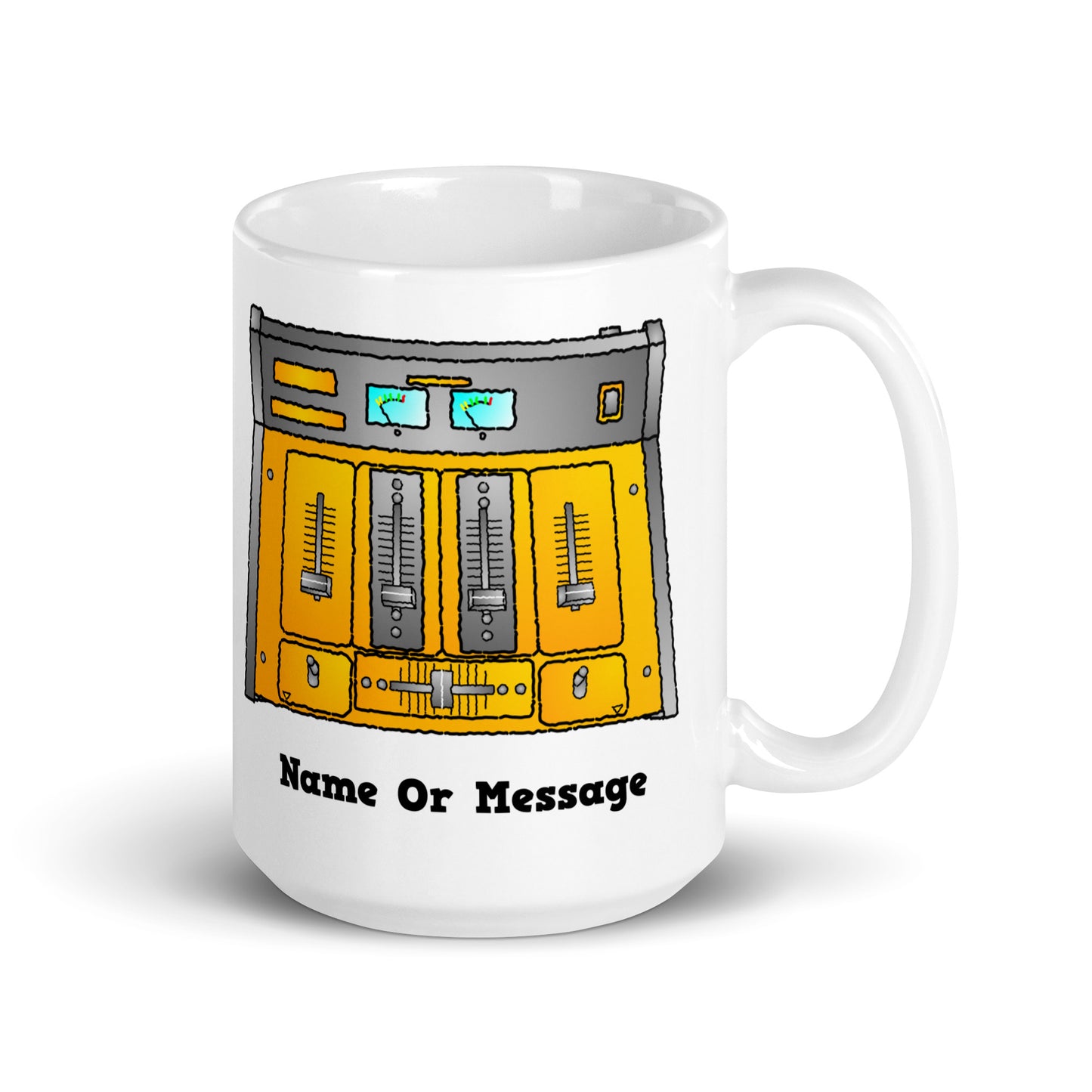 Personalised Gold DJ Mixer Mug