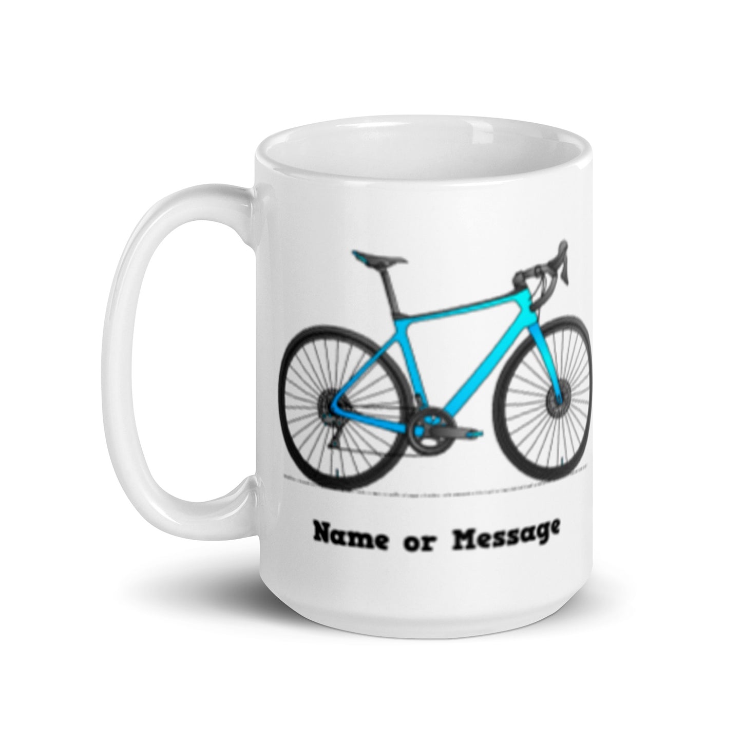 Blue Road Bike Mug, Personalized