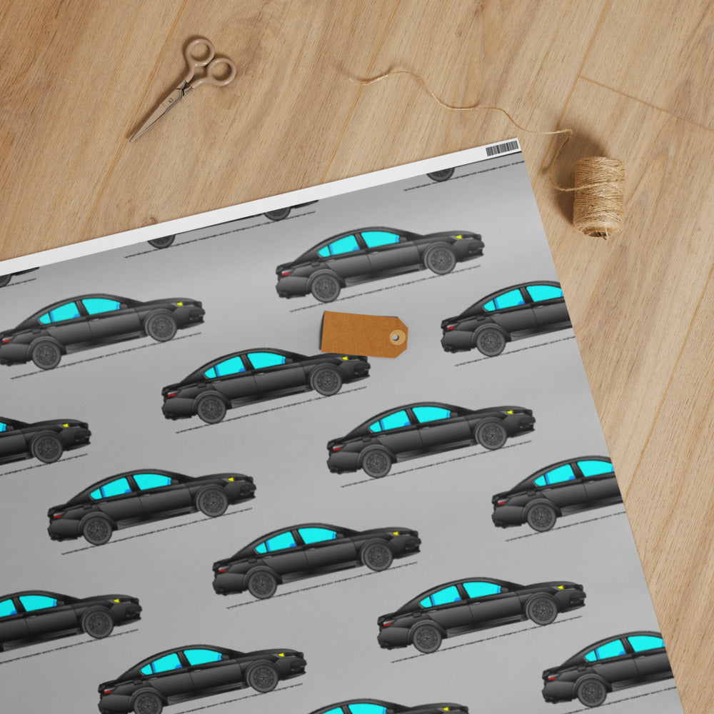 2017 Honda Accord Black – Custom Wrapping Paper with Light Grey Background
