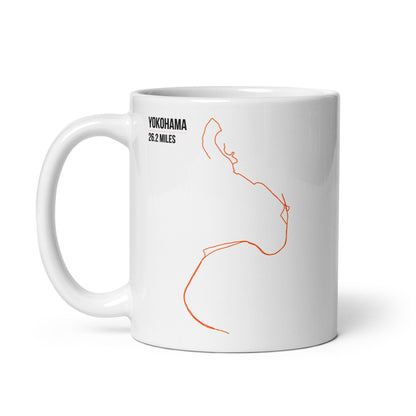 横浜26.2マイル – ランニングルートコーヒーマグ