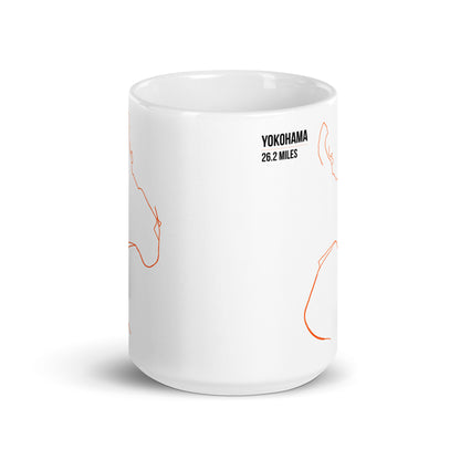 横浜26.2マイル – ランニングルートコーヒーマグ