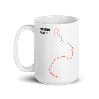 横浜26.2マイル – ランニングルートコーヒーマグ