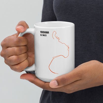 横浜26.2マイル – ランニングルートコーヒーマグ