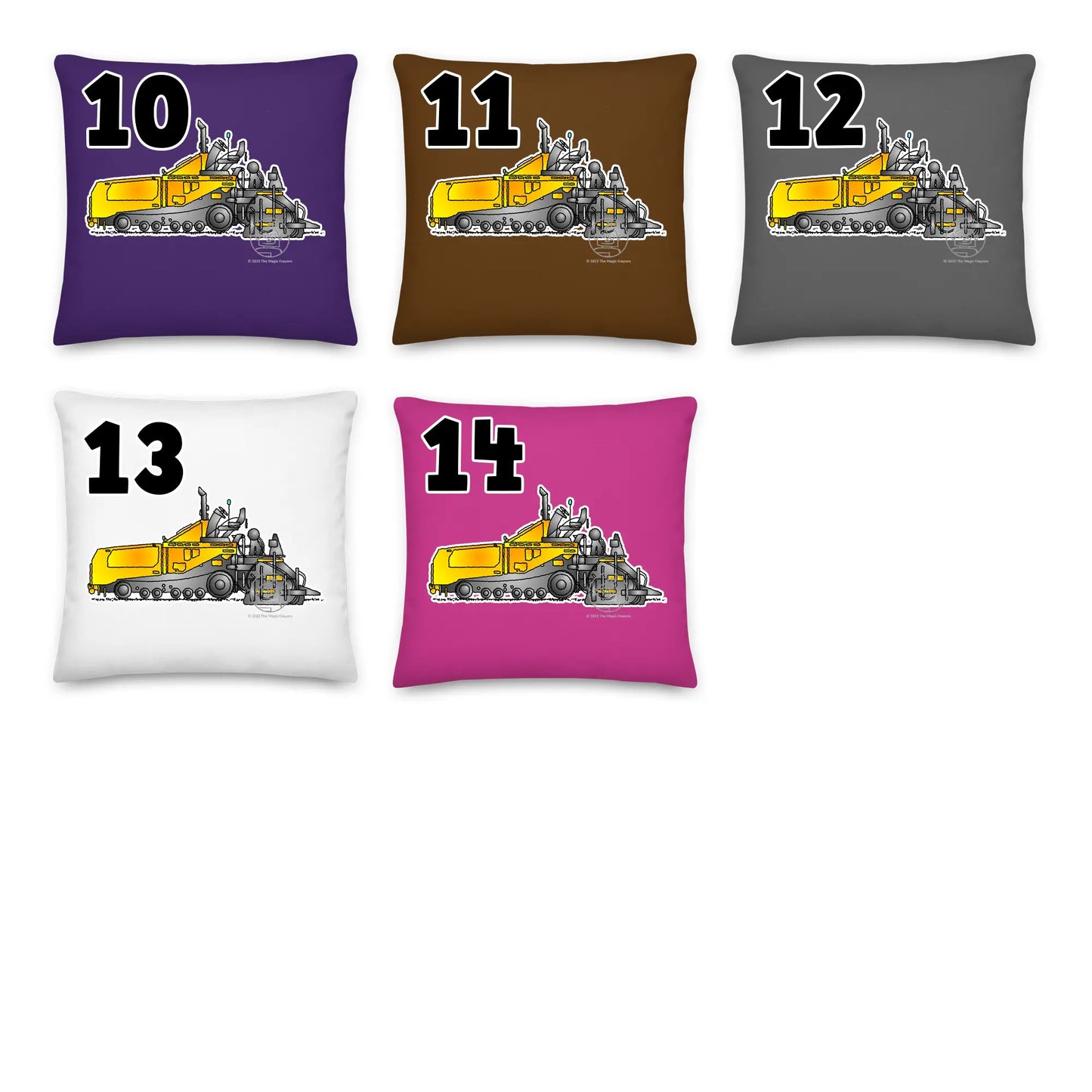 Asphalt Paver Pillow Cushion, Personalized P003