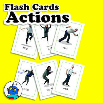 English Actions Flash Cards | Digital Download
