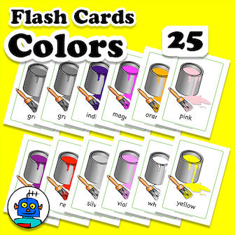 English Colors Flash Cards | Digital Download