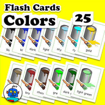 English Colors Flash Cards | Digital Download