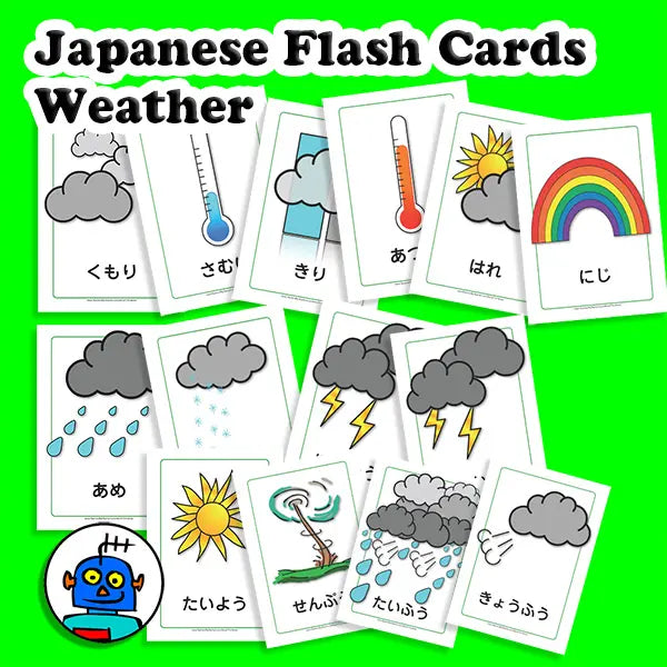 Japanese Weather Flash Cards | Digital Download