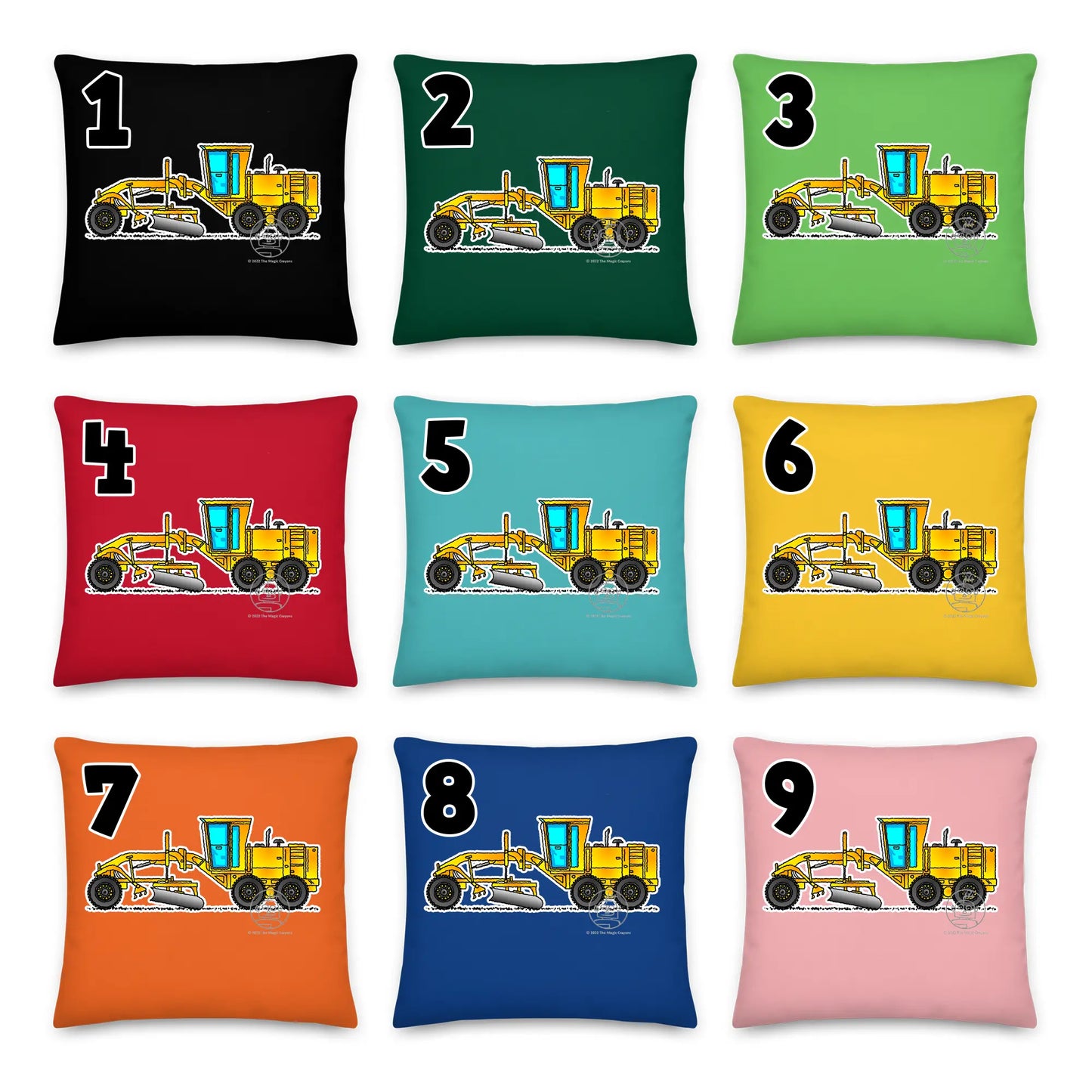 Grader Pillow Cushion, Personalized P007