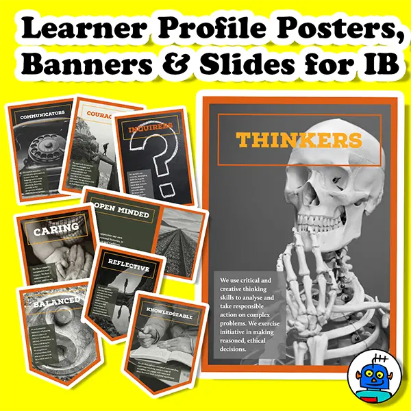 IB Learner Profiles, IB Attributes Posters and Slides Bundle. Digital Download.