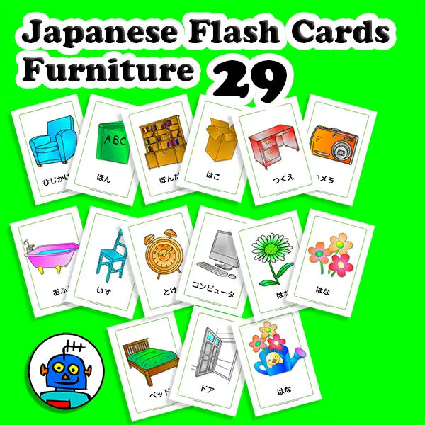 Japanese Furniture Flash Cards | Digital Download