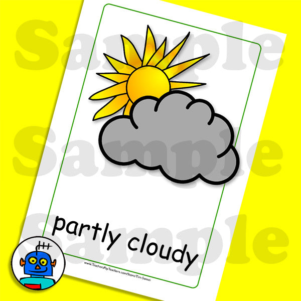 English Weather Flash Cards | Digital Download