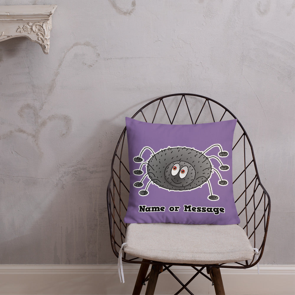 Purple Spider Pillow Cushion, Personalized P005