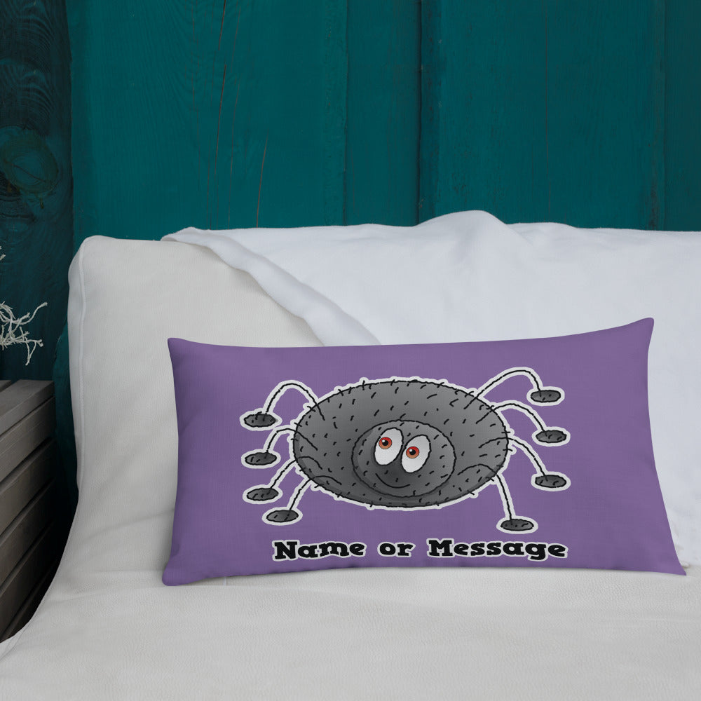 Purple Spider Throw Pillow Cushion. Cute Home Decor Accent P005