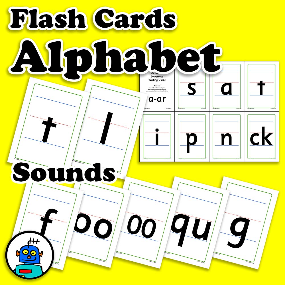 English Alphabet Phonics Flash Cards | 16 Sets | Digital Download