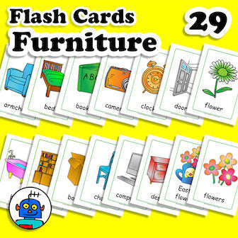 English Furniture Flash Cards | Digital Download