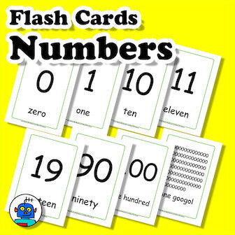 English Numbers Flash Cards | Digital Download