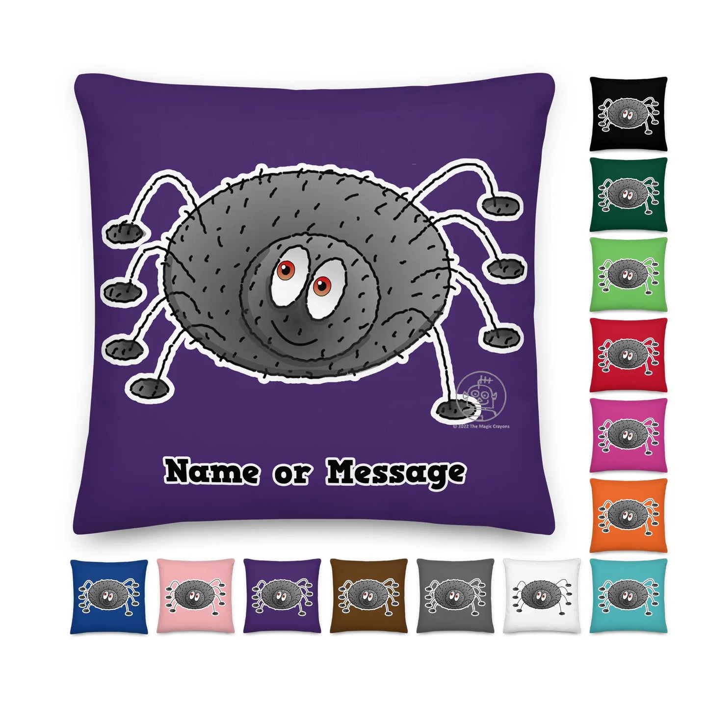 Purple Spider Pillow Cushion, Personalized P005