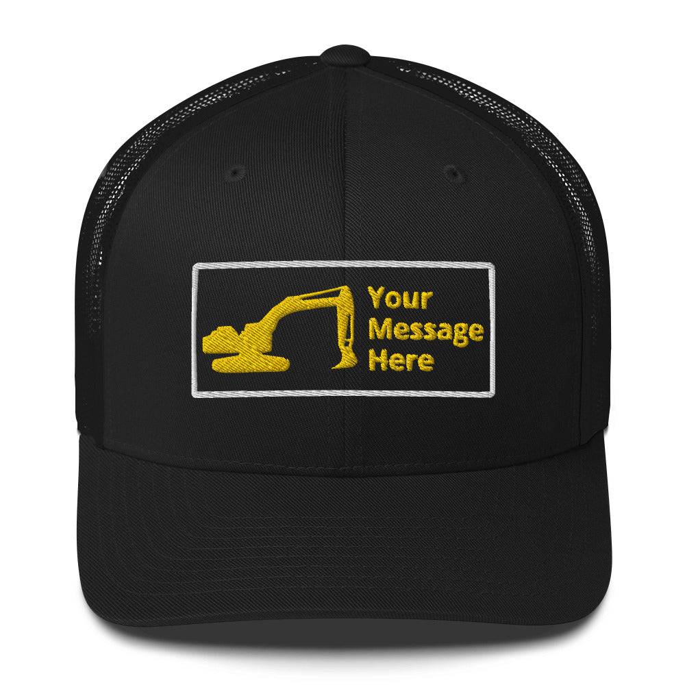 Excavator Truckers Cap, Adult, Personalized C031