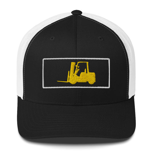 Forklift Trucks Cap. Embroidered Operator Hat, Yellow Lift Truck C001