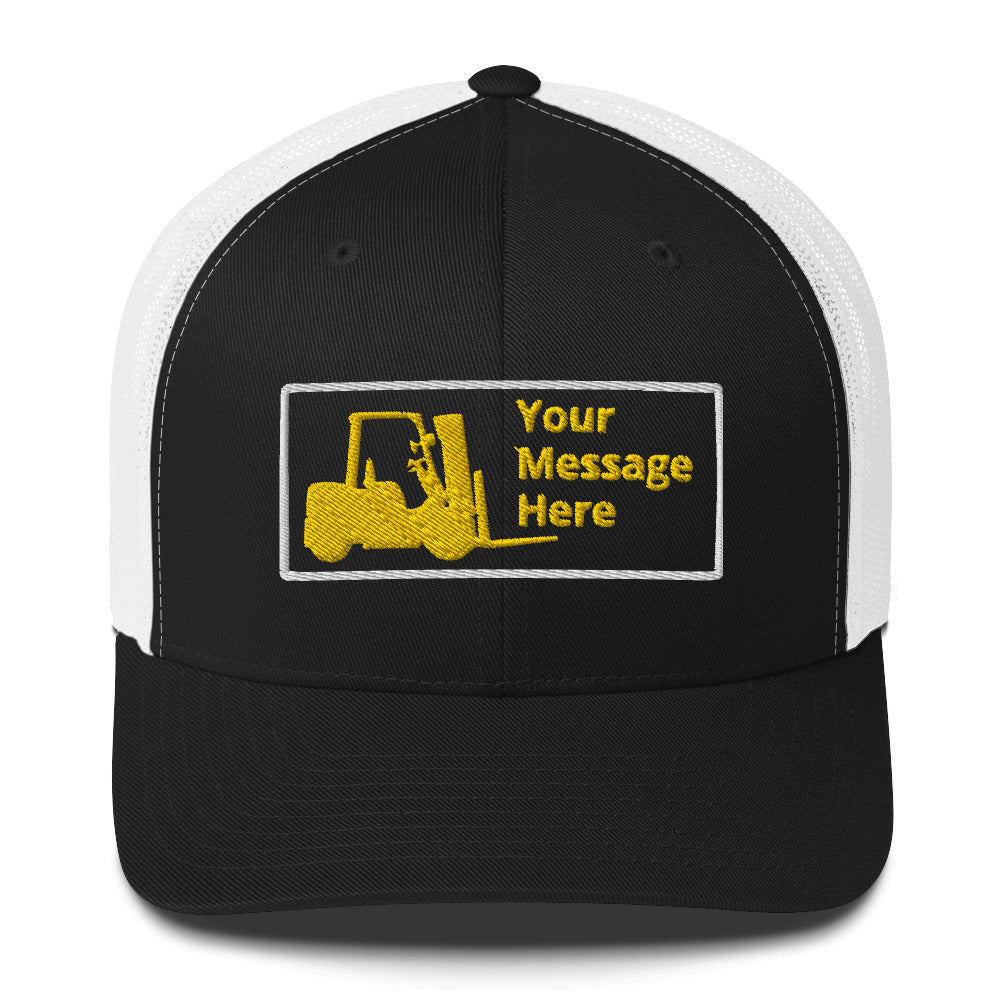 Custom Forklift Truck Cap. Hat for Licensed Operator Drivers C028