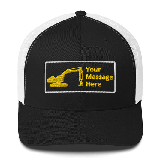 Excavator Truckers Cap, Adult, Personalized C031