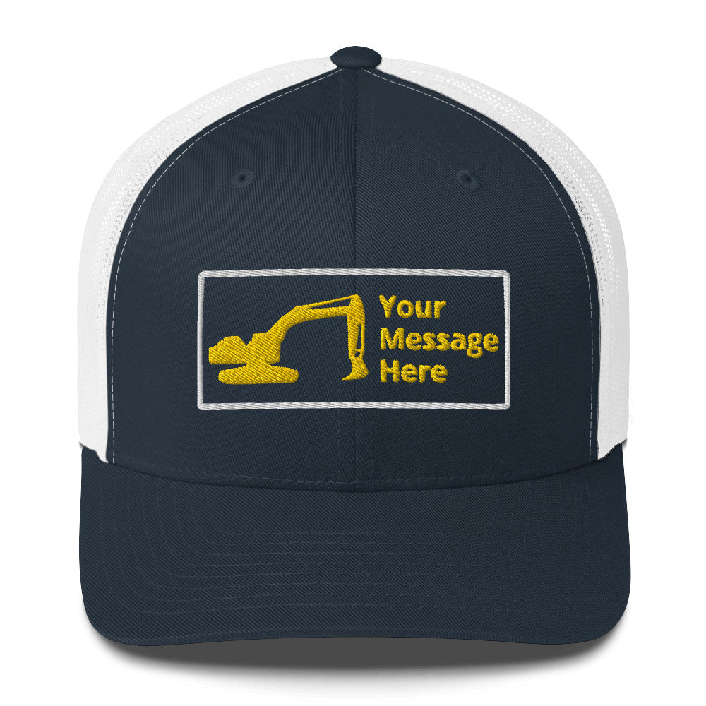 Excavator Truckers Cap, Adult, Personalized C031