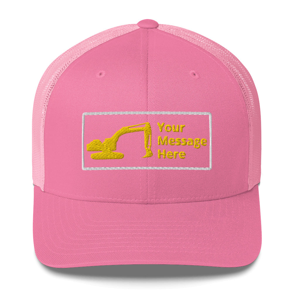 Excavator Truckers Cap, Adult, Personalized C031