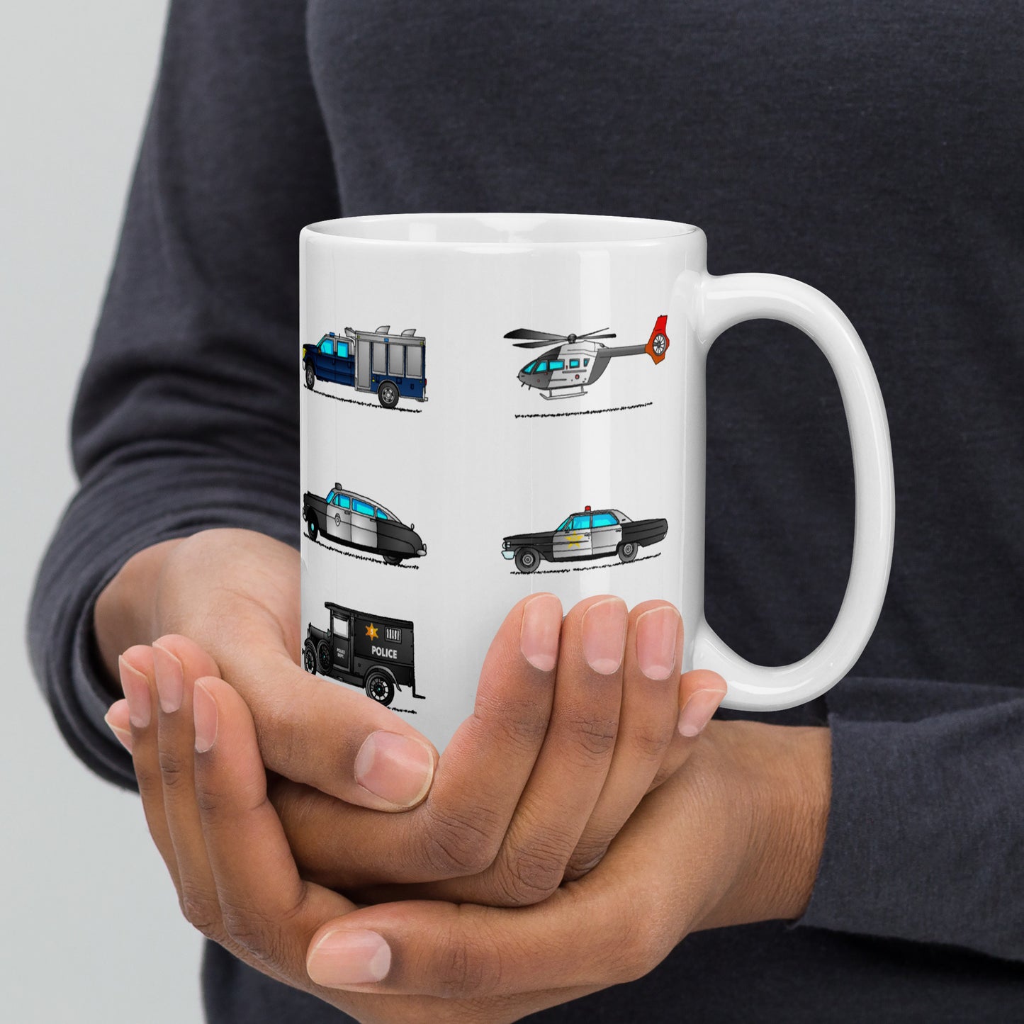 Police Vehicles Mug M070